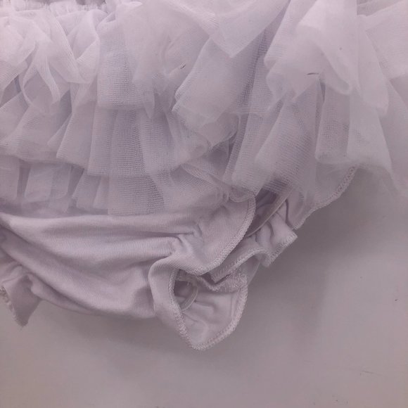 🎪NWT Couture Clips white ruffly bow diaper cover - Picture 3 of 4